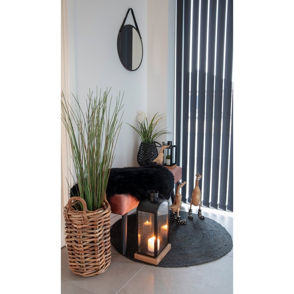 Black Long Fur Chair Cushion Accent