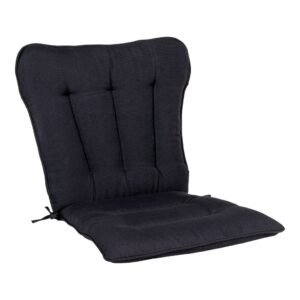 Black Quilted High Back Chair Cushion